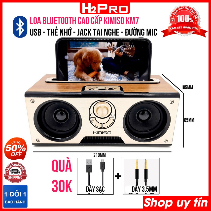 Loa nghe nhac cao cap,Loa nghe nhạc chất lượng cao,loa nghe nhạc bluetooth cao cấp,Loa Nghe Nhạc Kết Nối Bluetooth KImiso KM7, Bluetooth 4.0,Hỗ Trợ Kết Nối Qua Jack 3.5mm, Thẻ Nhớ,USB.