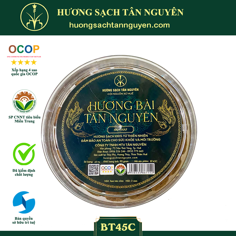 Nhang xông phong thủy, hương bài Tân Nguyên, nhang thơm cao cấp, hương dịu nhẹ thoang thoảng