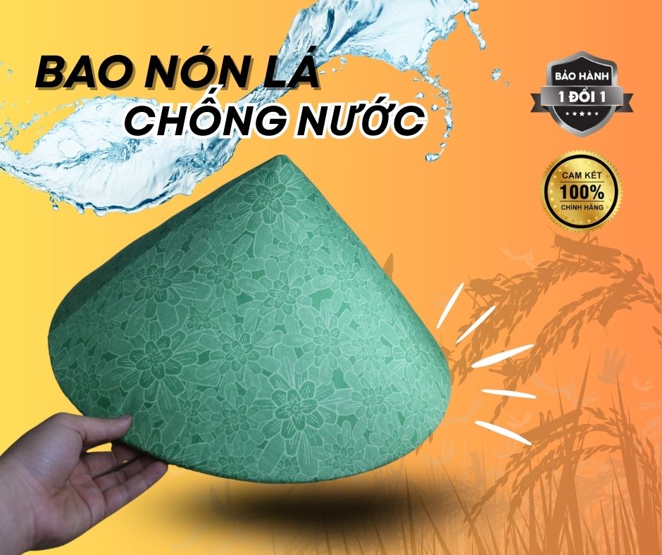 Bao bọc nón lá, miếng bảo vệ nón lá, có hoạ tiết, giúp tăng khả năng bền bỉ, tăng thẩm mĩ hơn và chống thấm nước hiệu quả - 3