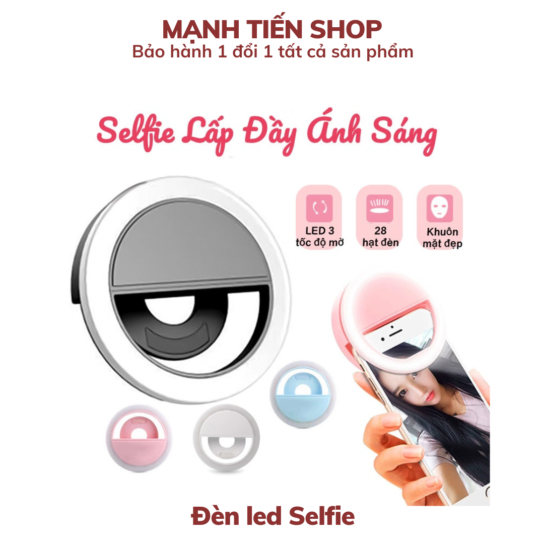 Đèn led Selfie chụp Ảnh tự sướng sạc USB hỗ trợ Selfie ringLight 3 mức sáng