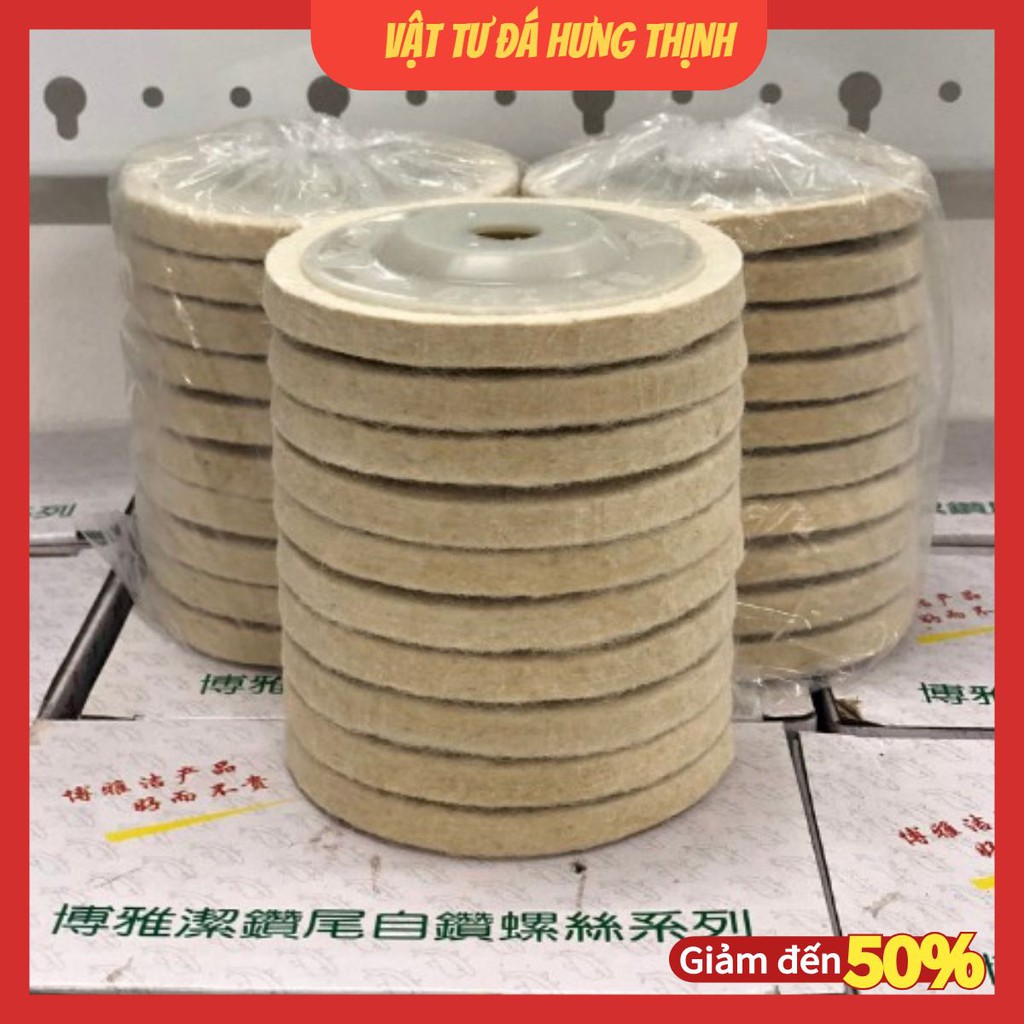 Combo 10 nỉ trắng sáng đánh bóng đá, kim loại Đánh bóng đá hoa cương, đá granite, đá nhân tạo