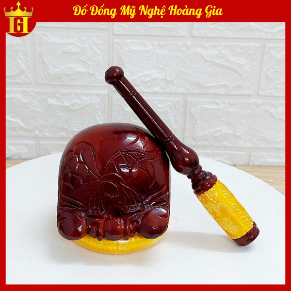 Mõ tụng kinh gỗ mít chạm hoàn toàn thủ công