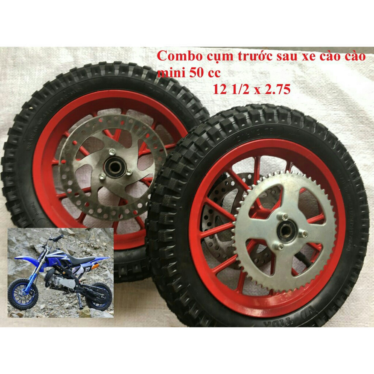 Vỏ ruột xe cào cào mini 50cc/ Săm lốp xe cào cào mini bánh lớn