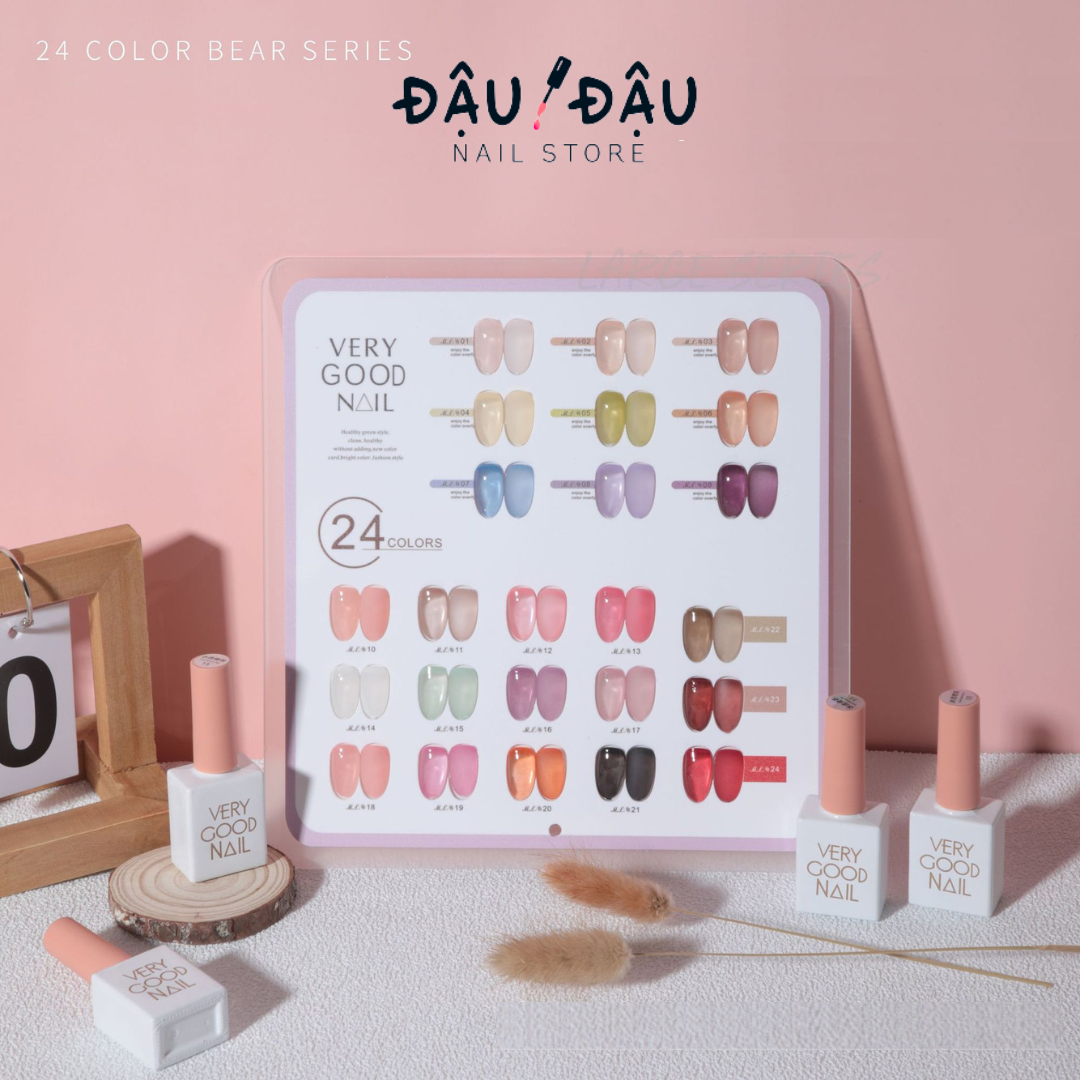 Sơn gel Very Good Nail thạch 24 màu chuyên dùng chất đặc sơn mướt cao cấp
