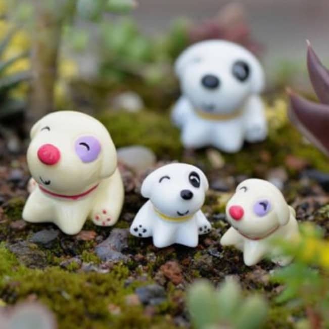 [HCM]Phụ kiên tiểu cảnh - Chú cún trang trí terrarium sen đá xương rồng, cây bonsai