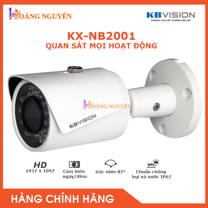 Camera kbvision kx-nb2001 hồng ngoại 30m 2.1megapixel - công nghệ hoàng nguyễn