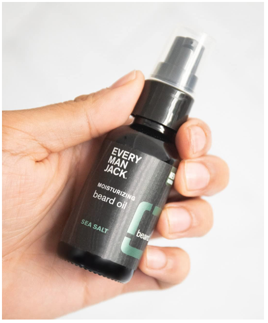 Every Man Jack Mens Beard Oil - Subtle Sandalwood Fragrance - Deeply Moisturizes and Softens Your Beard and Adds a Natural Shine - Naturally Derived with Shea Butter- 1.0-ounce 1.0-ounce