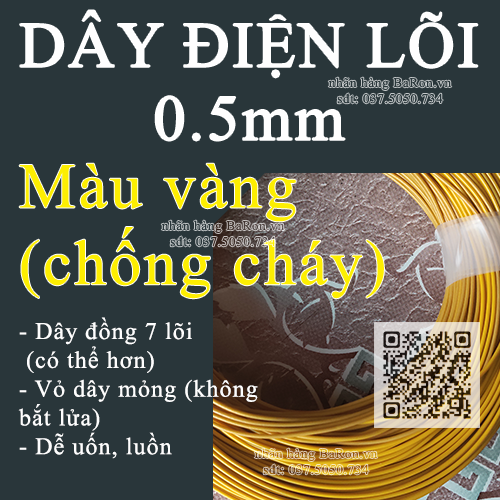 Dây điện chống cháy đơn nhiều lõi 0,5mm