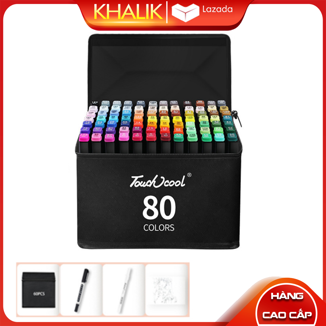 [Hàng cao cấp] Bút màu TouchCool Marker 30/40/60/80 Màu. Bút vẽ chuyên nghiệp và đẹp