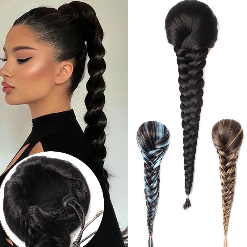 Tóc Giả Tết Bính Rít Dài Dây Rút Cao Cấp❤️Freeship 50K
