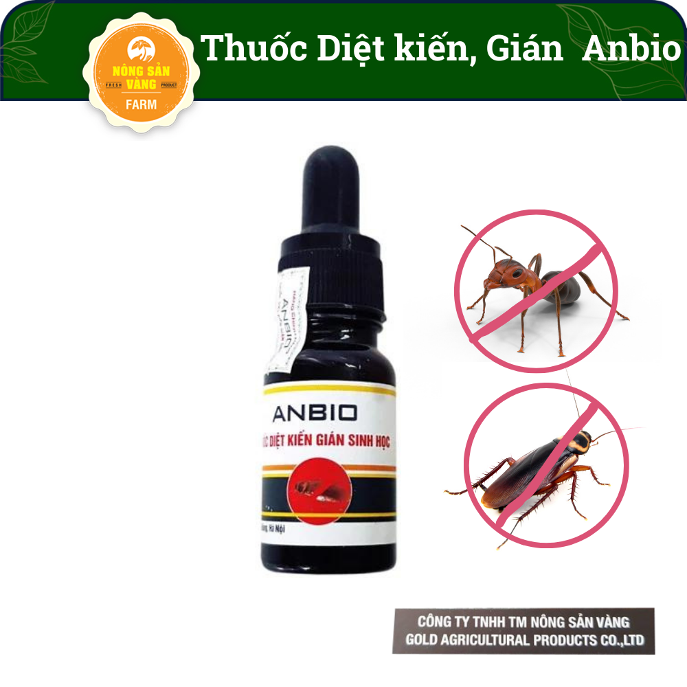 Thuốc diệt kiến anbio chai 10ml, thành phần tự nhiên, an toàn cho thú cưng, diệt tận gốc kiến, gián - nông sản vàng