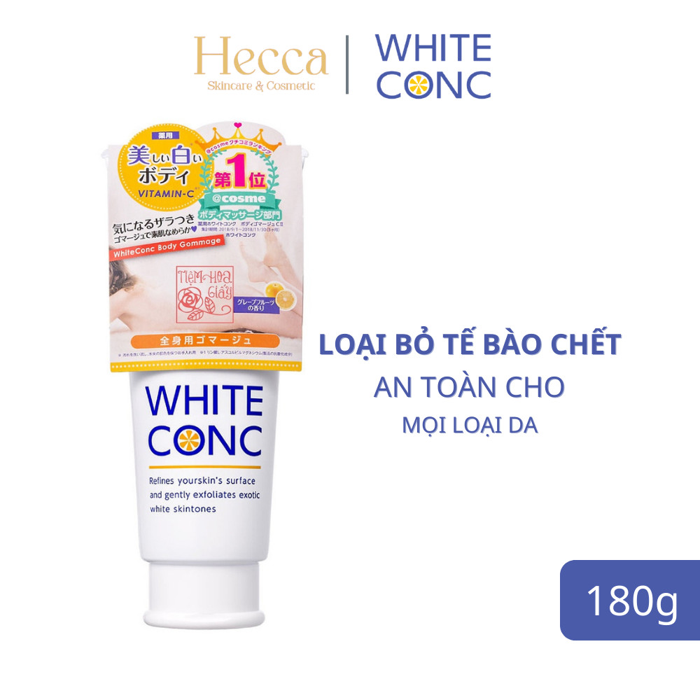 Tẩy tế bào chết trắng da body White Conc Body Gommage With Vitamin C 180g - Hecca
