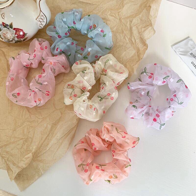 Scrunchies cherry mẫu mới dành cho các nàng bánh bèo