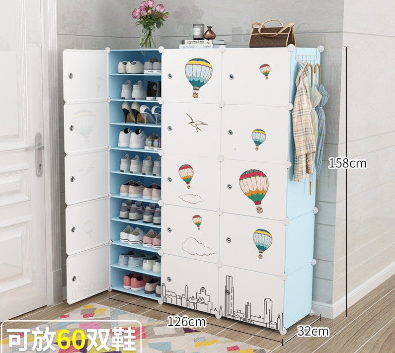 Tủ giày 27 ngăn cao cấp Mẫu Mới Tặng Móc Treo