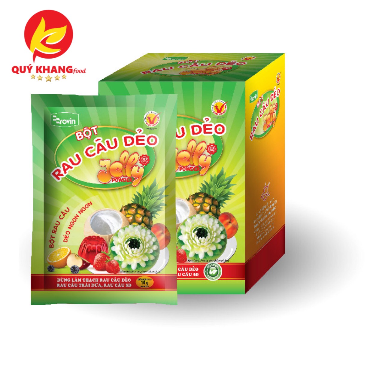 Bột rau câu dẻo pha sẵn Jelly Rovin 1hộp