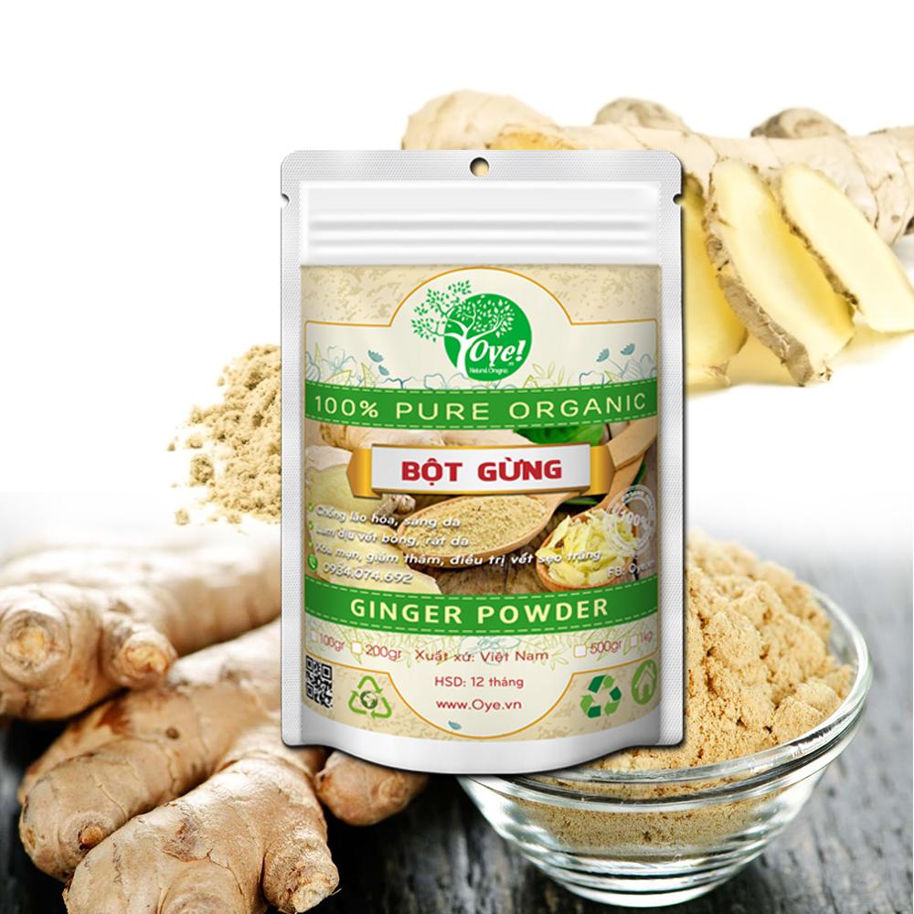 Bột Gừng Cạo Vỏ Nguyên Chất - OYE - Ngăn ngừa cảm lạnh và cúm nhờ chứa histamin giúp thông mũi
