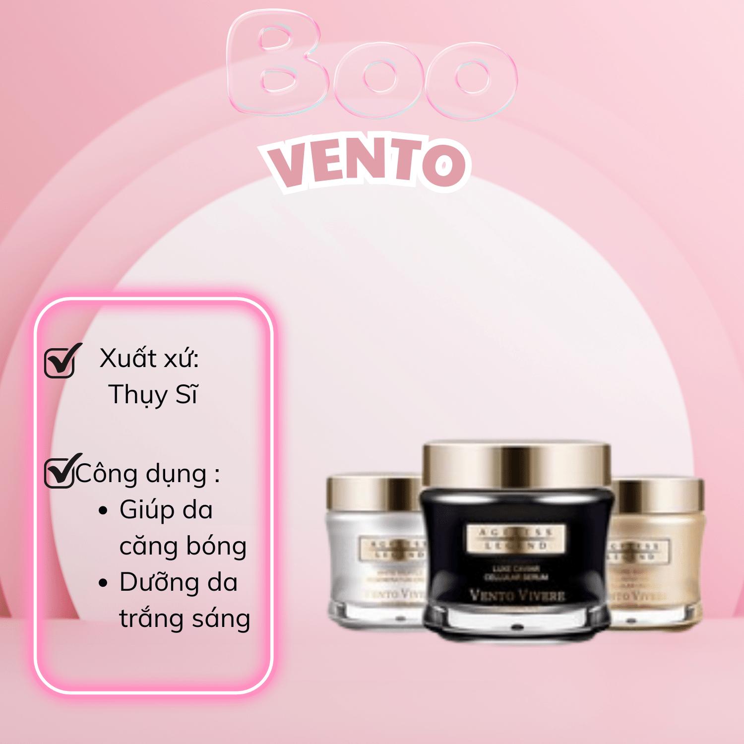 Kem dưỡng trắng da cao cấp vento