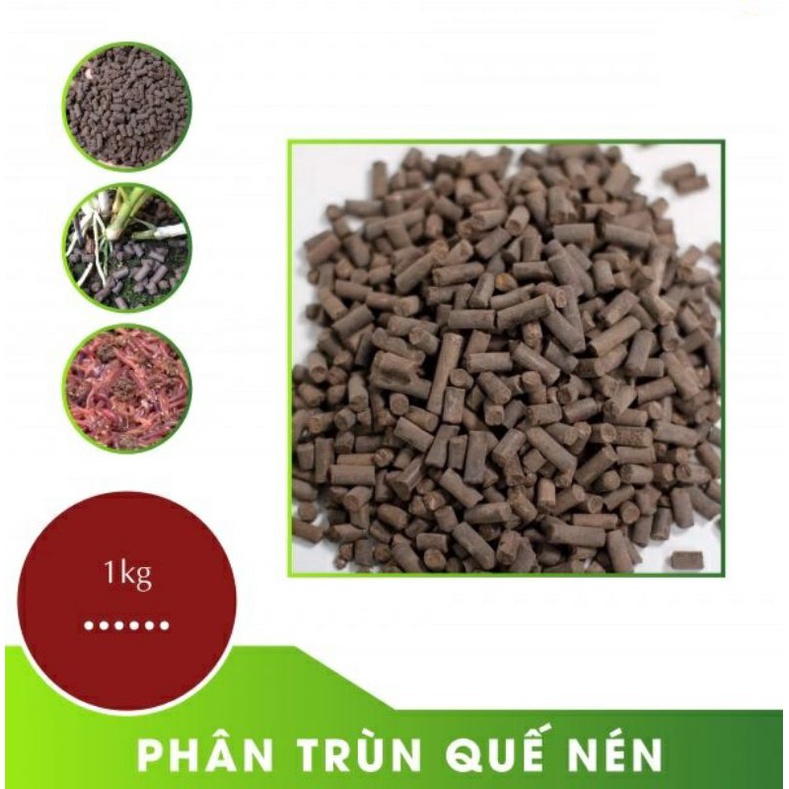 2kg .phân bón trùn quế ép viên.phân viên nén, phân bón cho lan, hoa hồng, rau ăn lá...