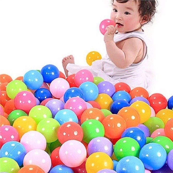 50 banh nhựa 5cm dùng nhà banh bể bơi lều banh