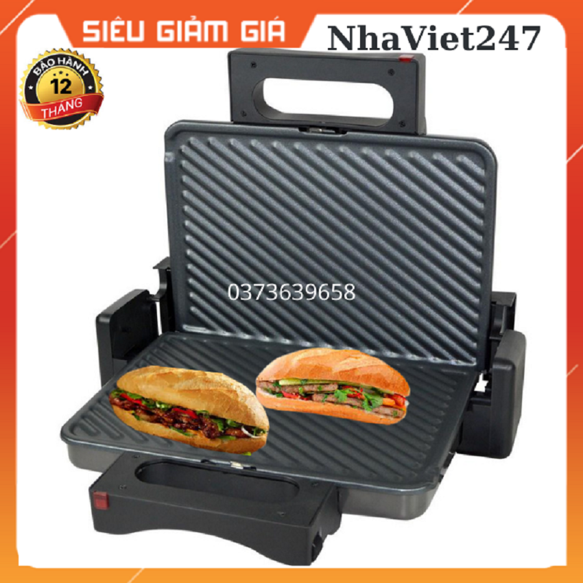 Máy kẹp nướng bánh mỳ-thịt -cá đa năng mitsusita-thái lan-2000w- truyền nhiệt từ 2 mặt, làm nóng siêu nhanh,máy bền,đẹp,giá rẻ-bảo hành 12 tháng{nhaviet247]