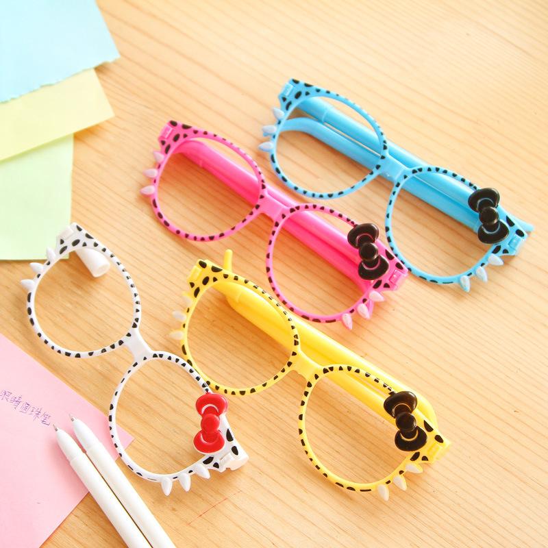 Bút bi mắt kính kitty đáng yêu