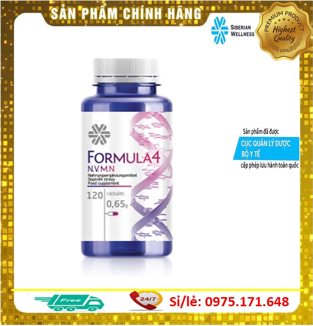 [ CHÍNH HÃNG] Formula 4 siberi - hỗ trợ tăng cường đề kháng,120v