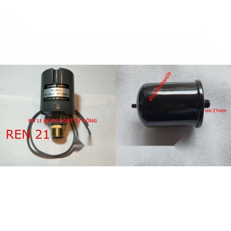 Combo rơ le và bình áp dùng chế máy bơm tăng áp gia đình