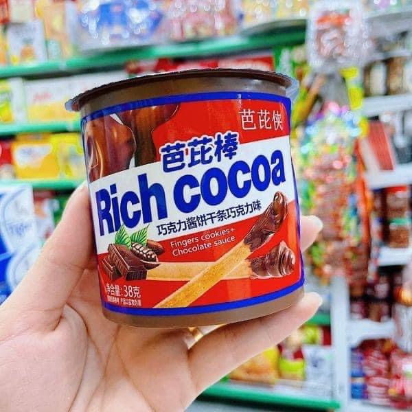 Bánh quy chấm socola rich cocoa 38g ngon tuyệt