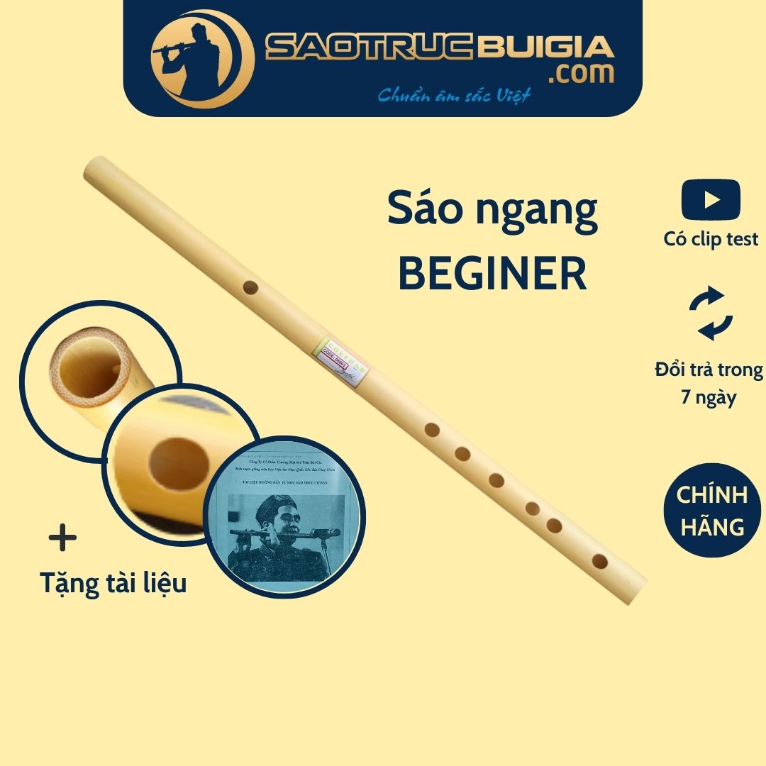 Sáo trúc dòng bgn dành cho người mới chơi - sáo trúc bùi gia chính hãng