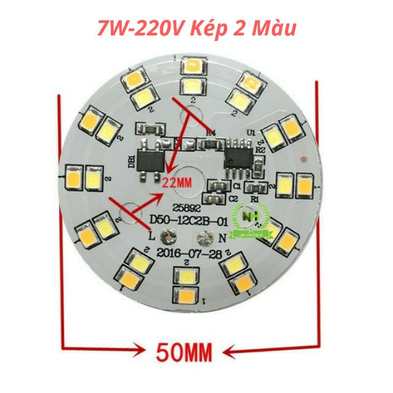 Nhân Led Mắt Led vỉ tròn 5W-7W/220V 3 Mầu ( Thay mắt âm trần,mắt rọi )