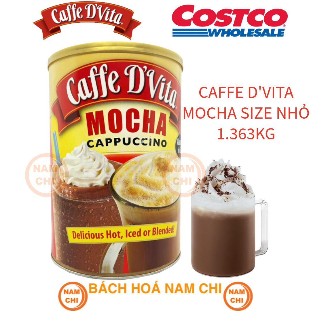 [HŨ NHỎ] Cà Phê Sữa Caffe D'Vita Mocha Cappuccino 1.361kg Dvita - Chuẩn Hương Vị Mỹ