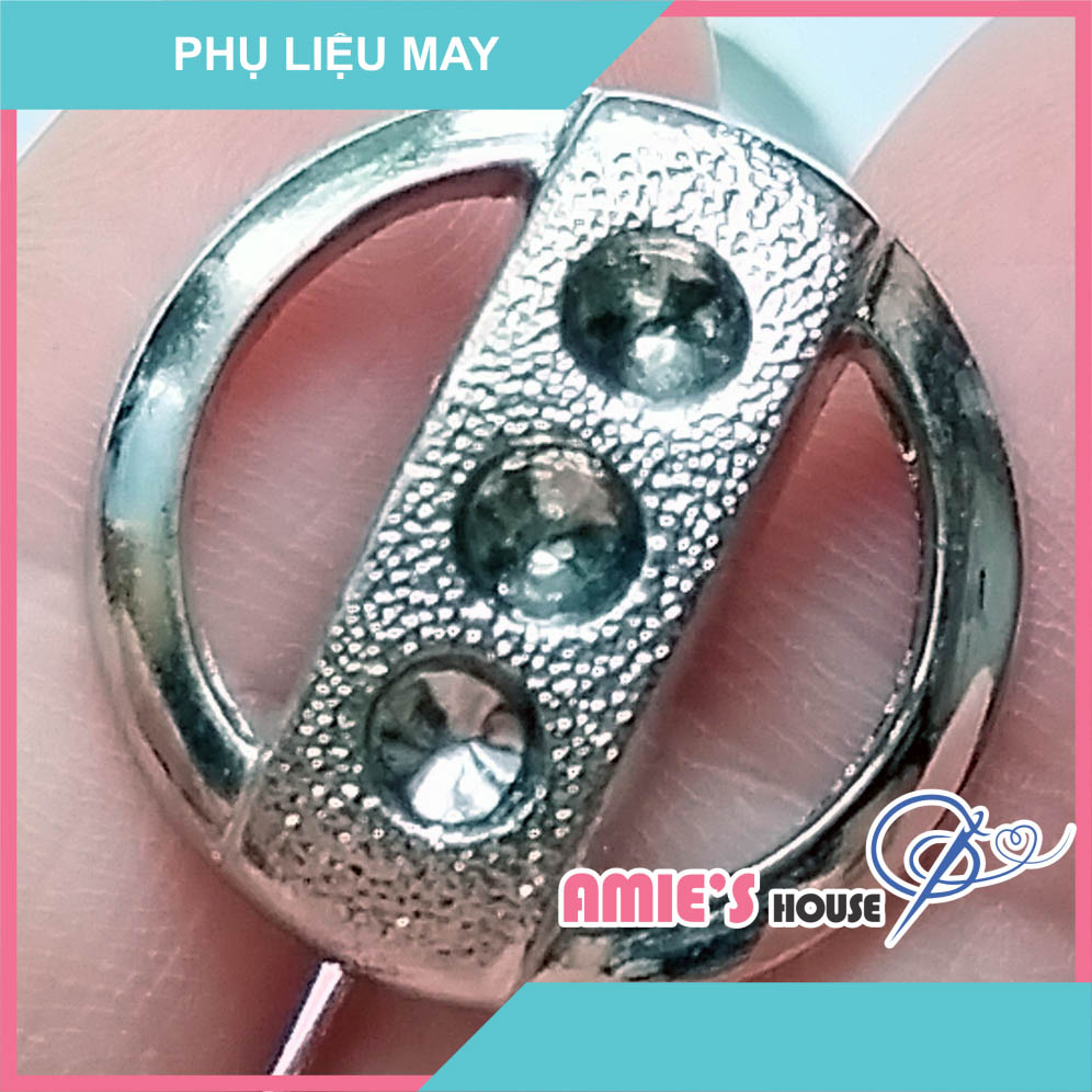 Nút áo quần, cúc áo quần, khuy áo quần, nút nhựa xi inox, 2cm