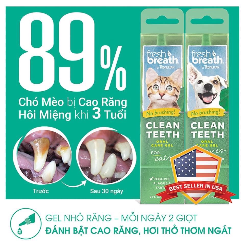 Tropiclean - gel vệ sinh răng miệng cho thú cưng