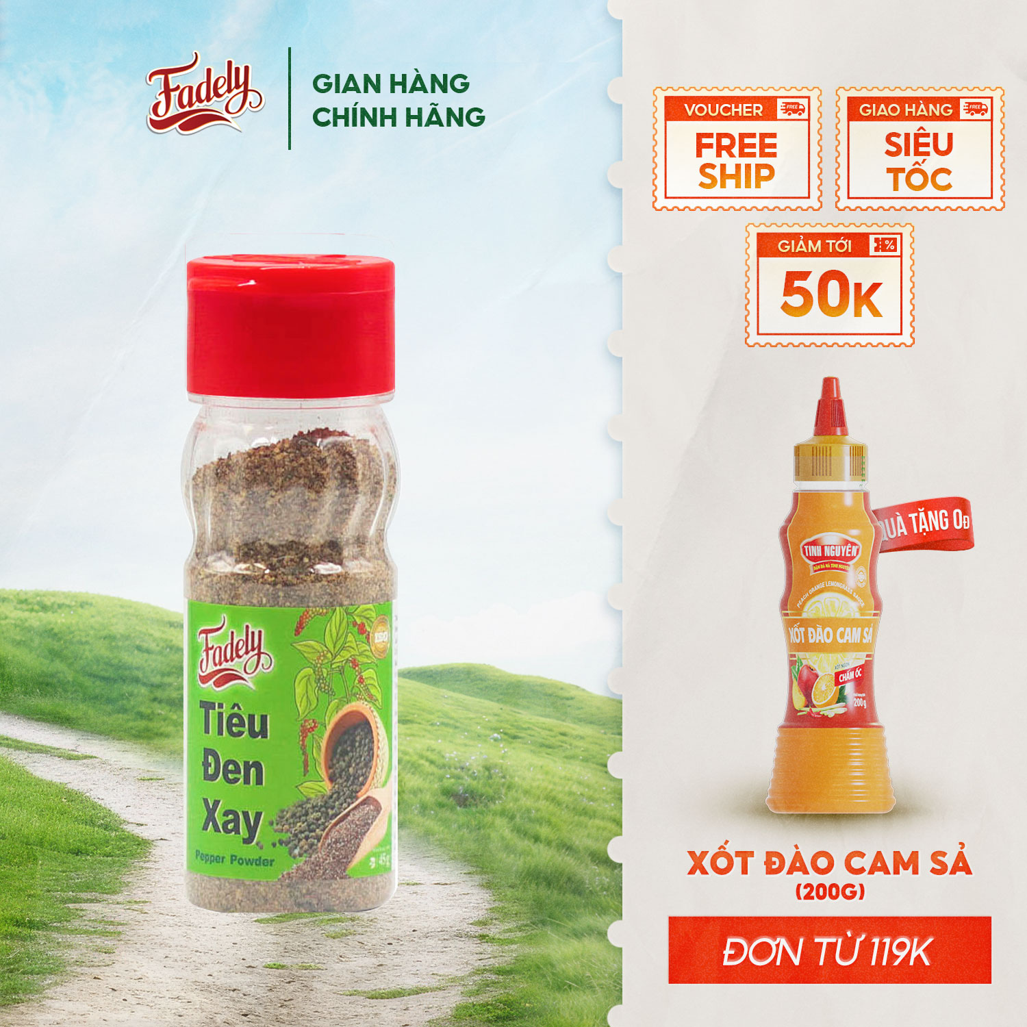 Tiêu Đen Xay Fadely (45g)