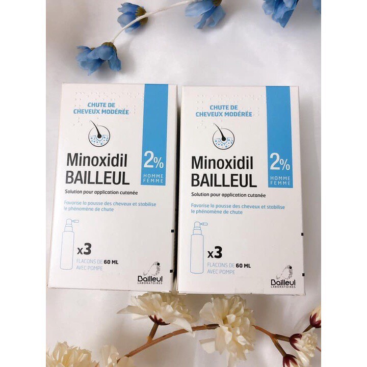 Xịt mọc tóc minoxidil bailleul 2% - hàng chính hãng - nhập khẩu pháp - ngăn rụng tóc, kích thích mọc tóc
