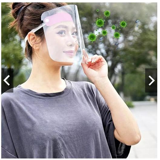 Kính đeo che mặt phòn dịch, che chắn khói bụi - nhựa meca cao cấp trong suốt