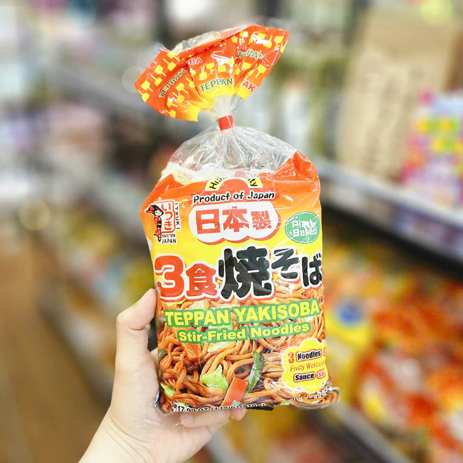 Mì yakisoba tươi Itsuki kèm gói sốt 510g (3 phần ăn)
