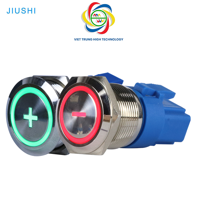 Nút ấn kim loại ký hiệu phi 22 có đèn led 24v chống nước| nút nhấn nhả| công tắc tạm thời| nút bấm có đèn led