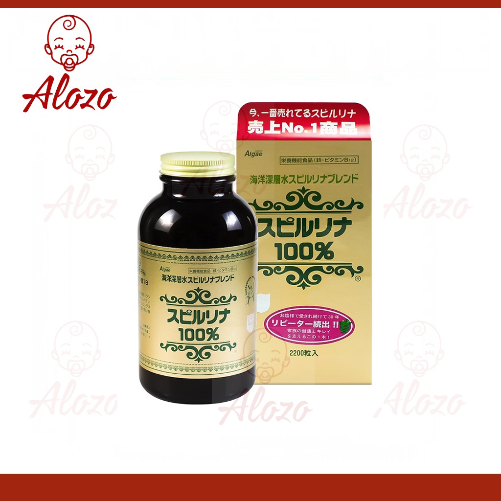 Tảo xoắn spirulina nhật bản tem đỏ, 2200 viên