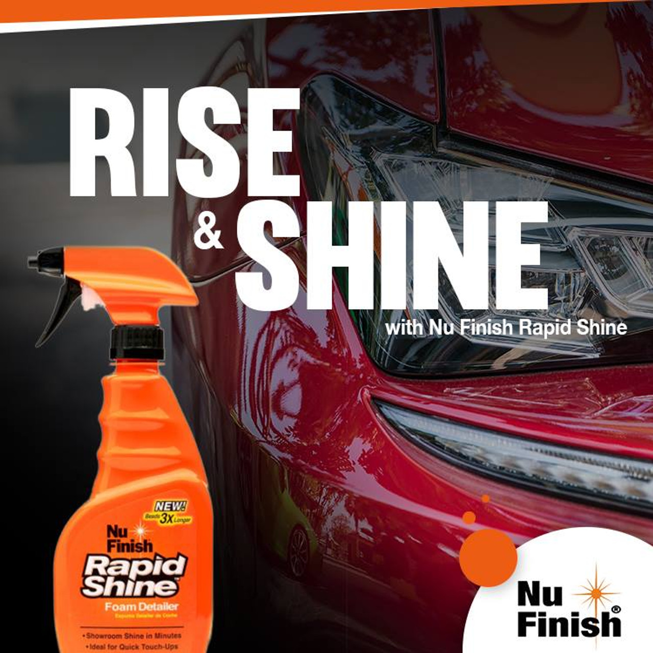 Dung dịch xịt bóng nhanh xe hơi Nu Finish Rapid Shine NFR-12 443ml