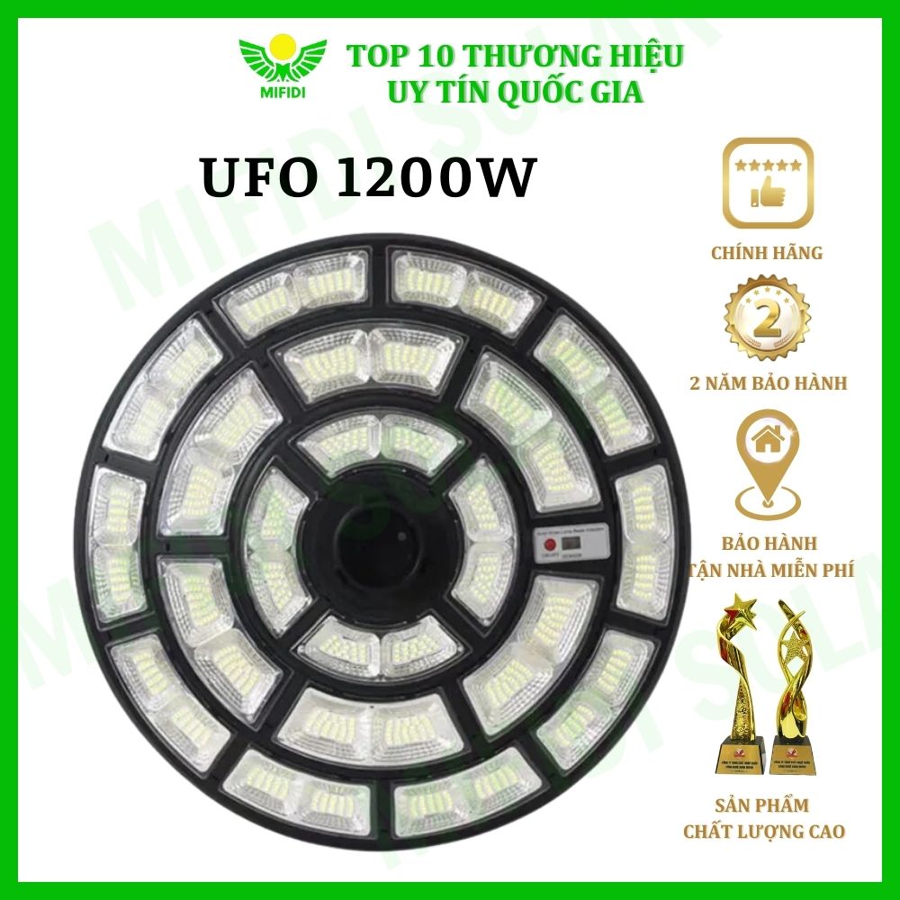 Đèn UFO 1200W Chính Hãng Mifidi Solar, Siêu phẩm đèn trang trí, hoàn thiện không gian sống hiện đại, thời thượng - BH 2 Năm