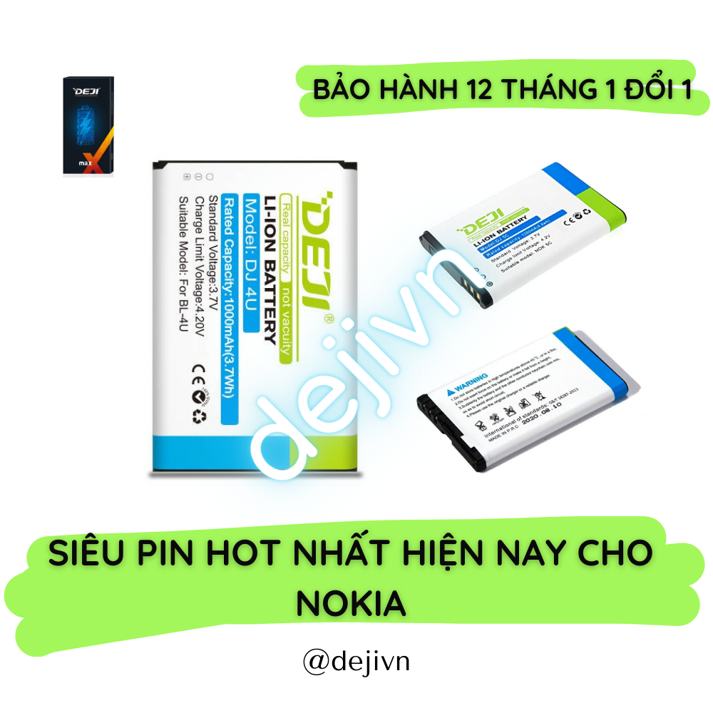 Siêu pin nokia deji cho nokia bl-4c bl-4u bl-5b bl-5c