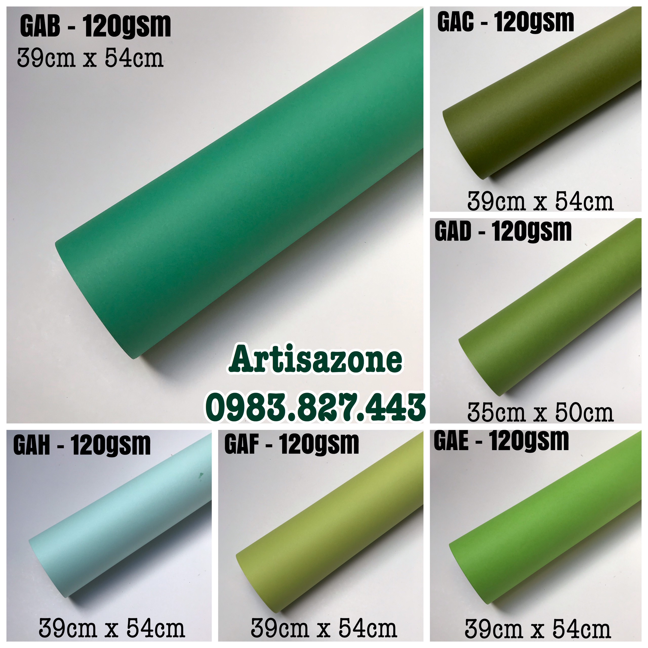 Giấy mỹ thuật nhiều màu - Kích thước 39cm x 54cm or 35cm x 50cm (định lượng 120gsm) - 10 tờ chọn màu