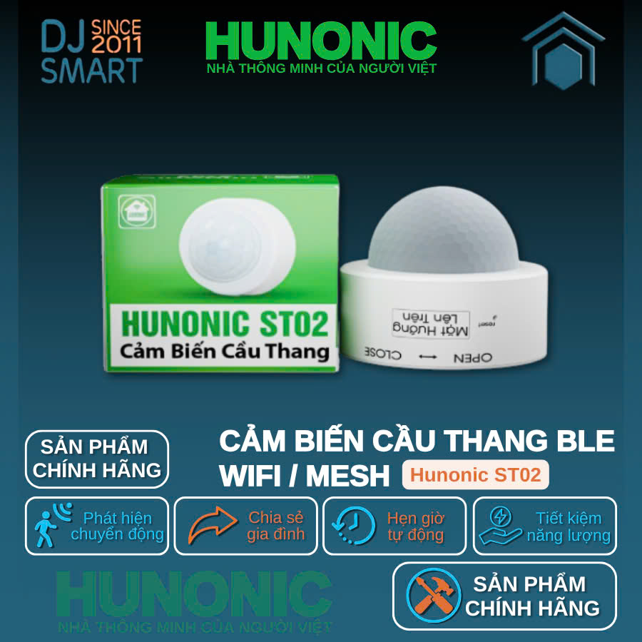 Cảm Biến Cầu Thang BLE Wifi/Mesh Hunonic ST02