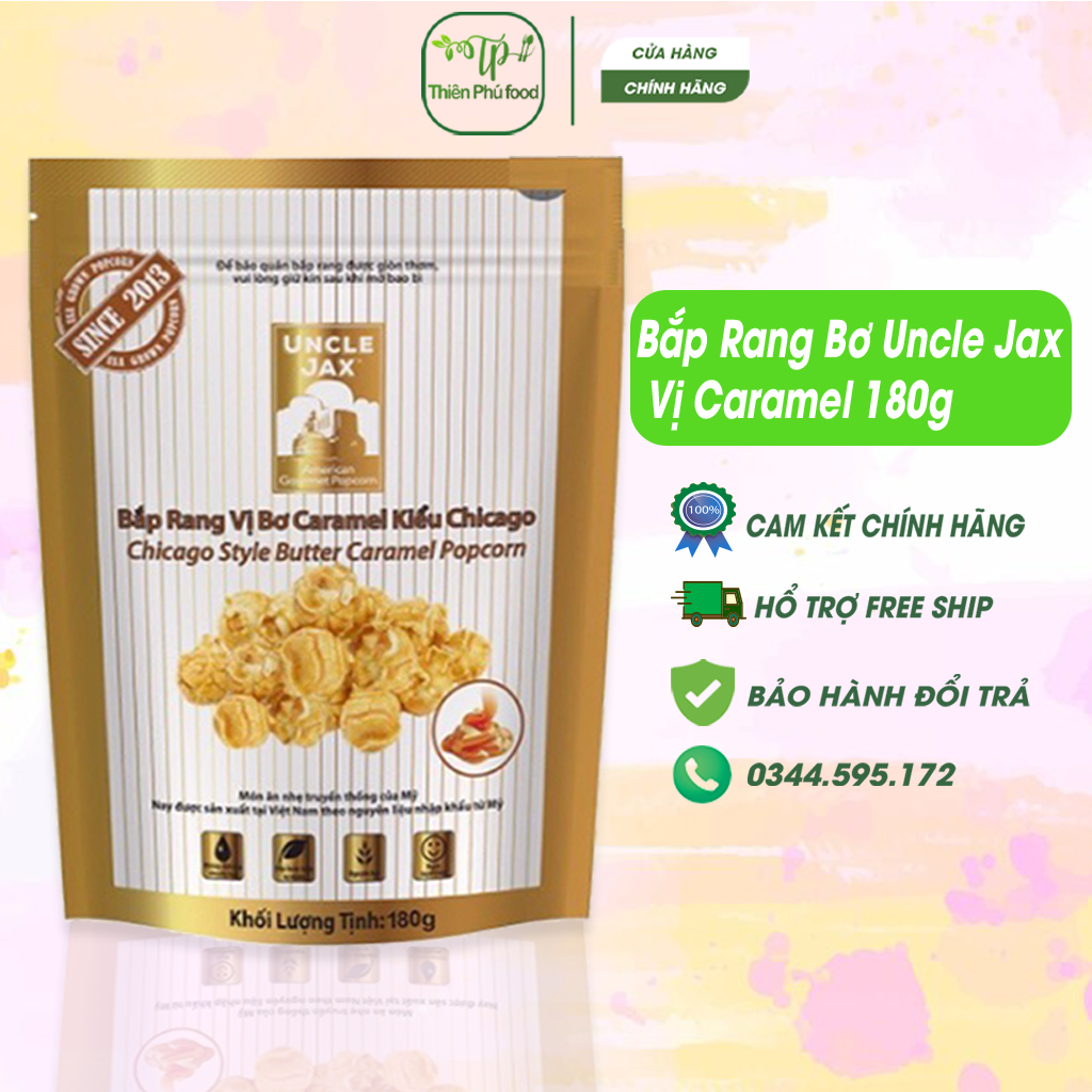 Bắp rang bơ uncle jax vị caramel 180g
