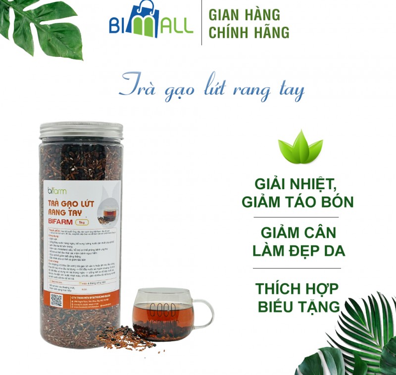 Trà gạo lứt rang tay_hũ 900g