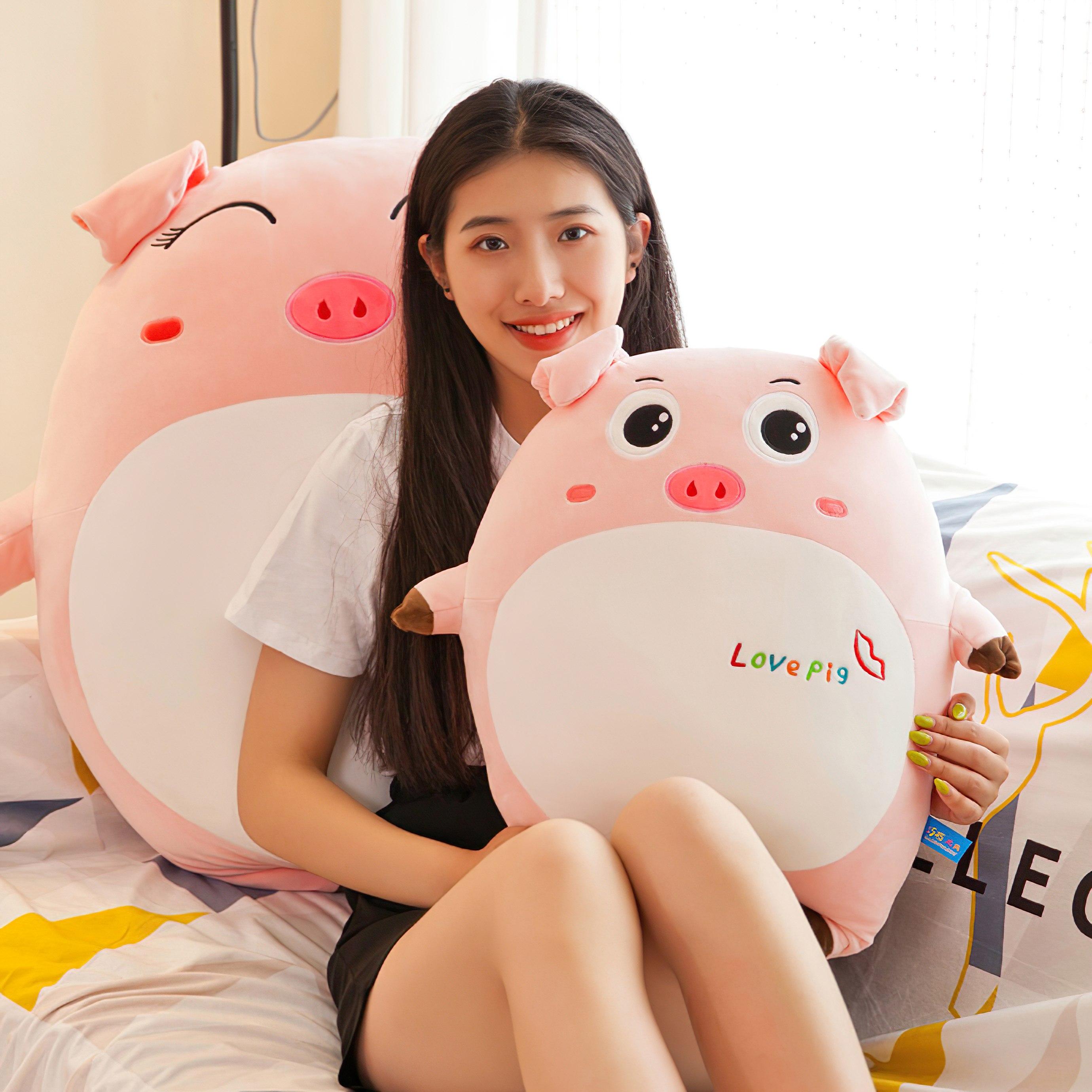 [FREESHIP MAX 15K][HCM]Gấu bông heo LOVE PIG cute 40cm TNB219 Heo bông ngộ nghĩnh đáng yêu