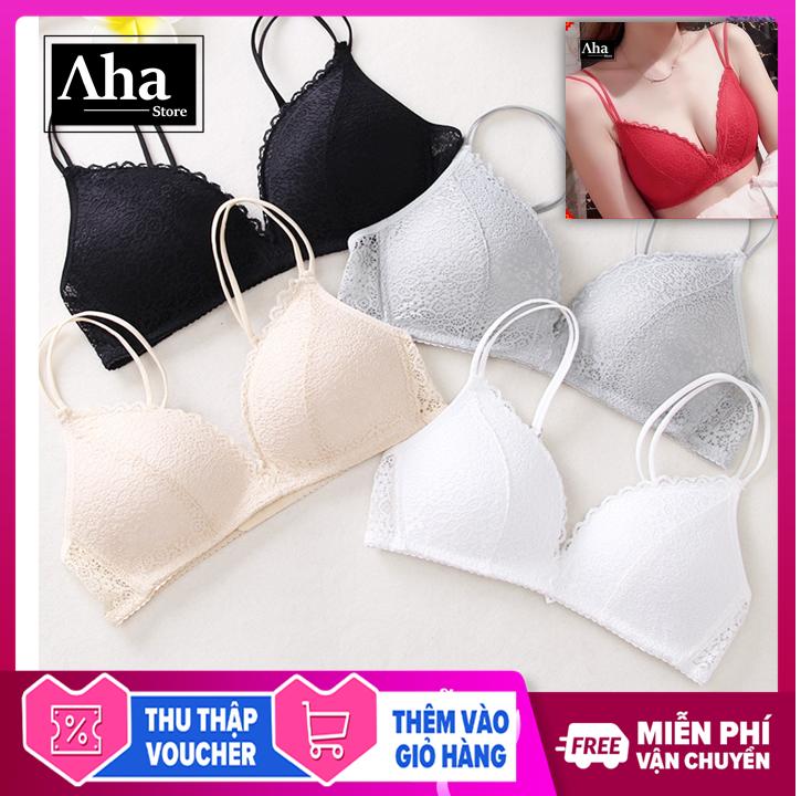 [HCM][XẢ KHO] Áo lót ren nữ mút mỏng 0.5 cm không gọng xuất Nhật [Aha Store]