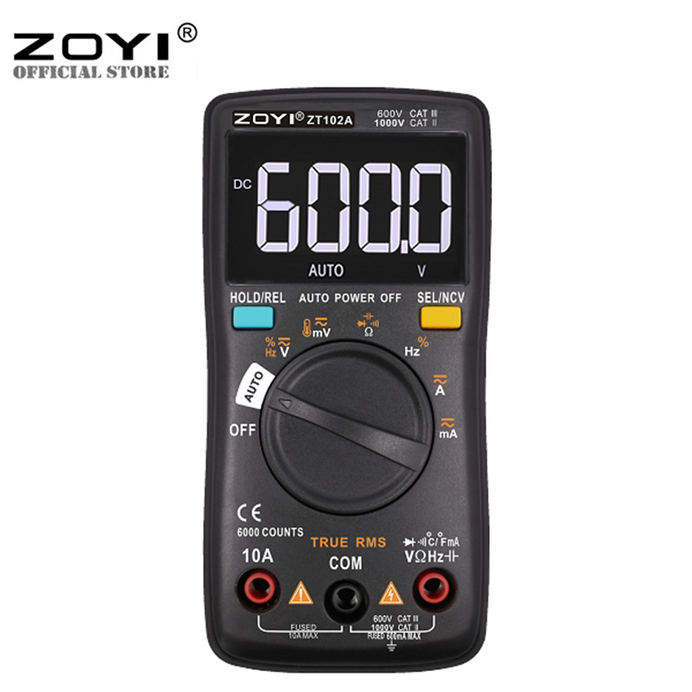 Đồng hồ đo điện zoyi zt-102a đo điện vạn năng tự động - hàng chính hãng - bảo hành 12 tháng