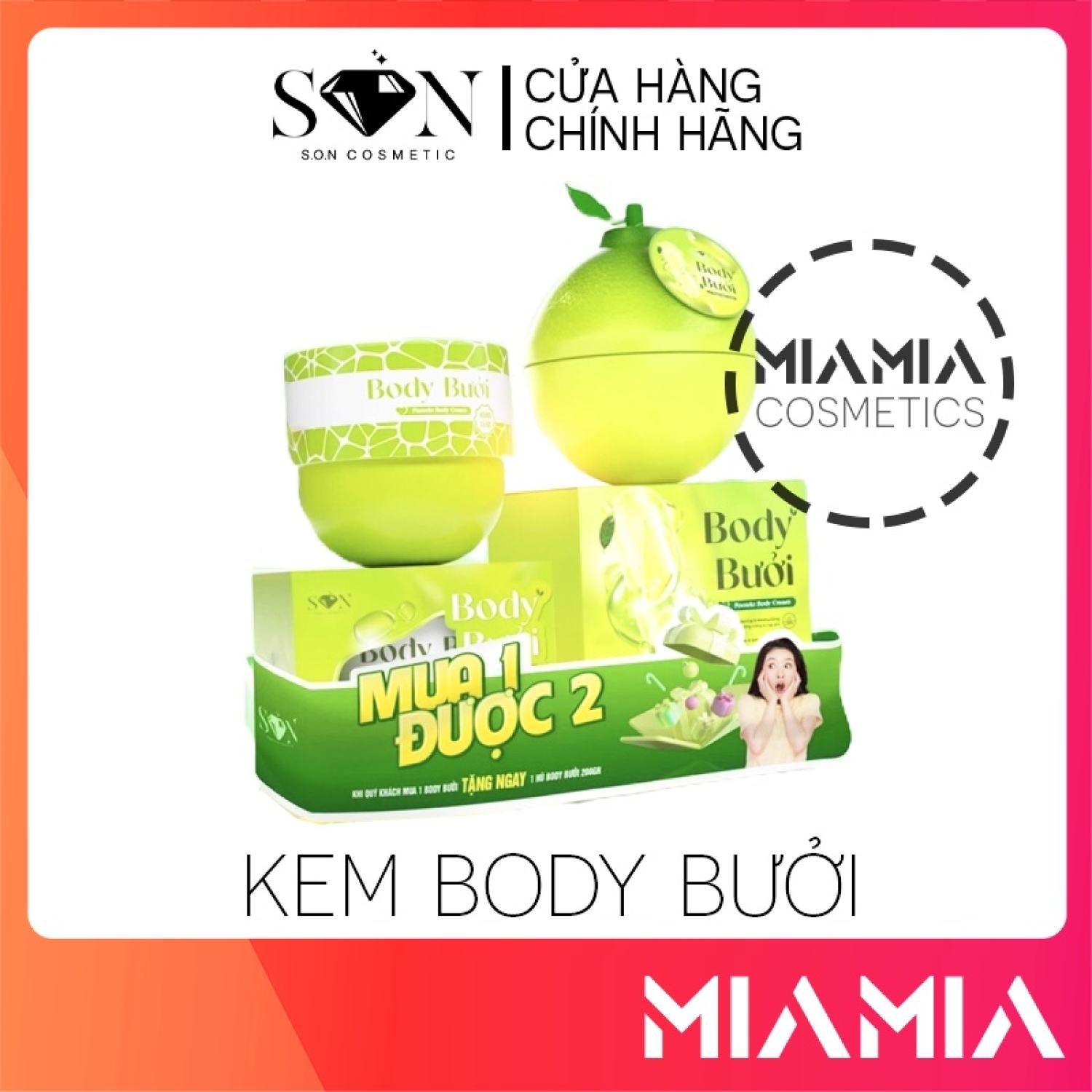 Kem body bưởi son group chính hãng - kem body dưỡng trắng da 200gr